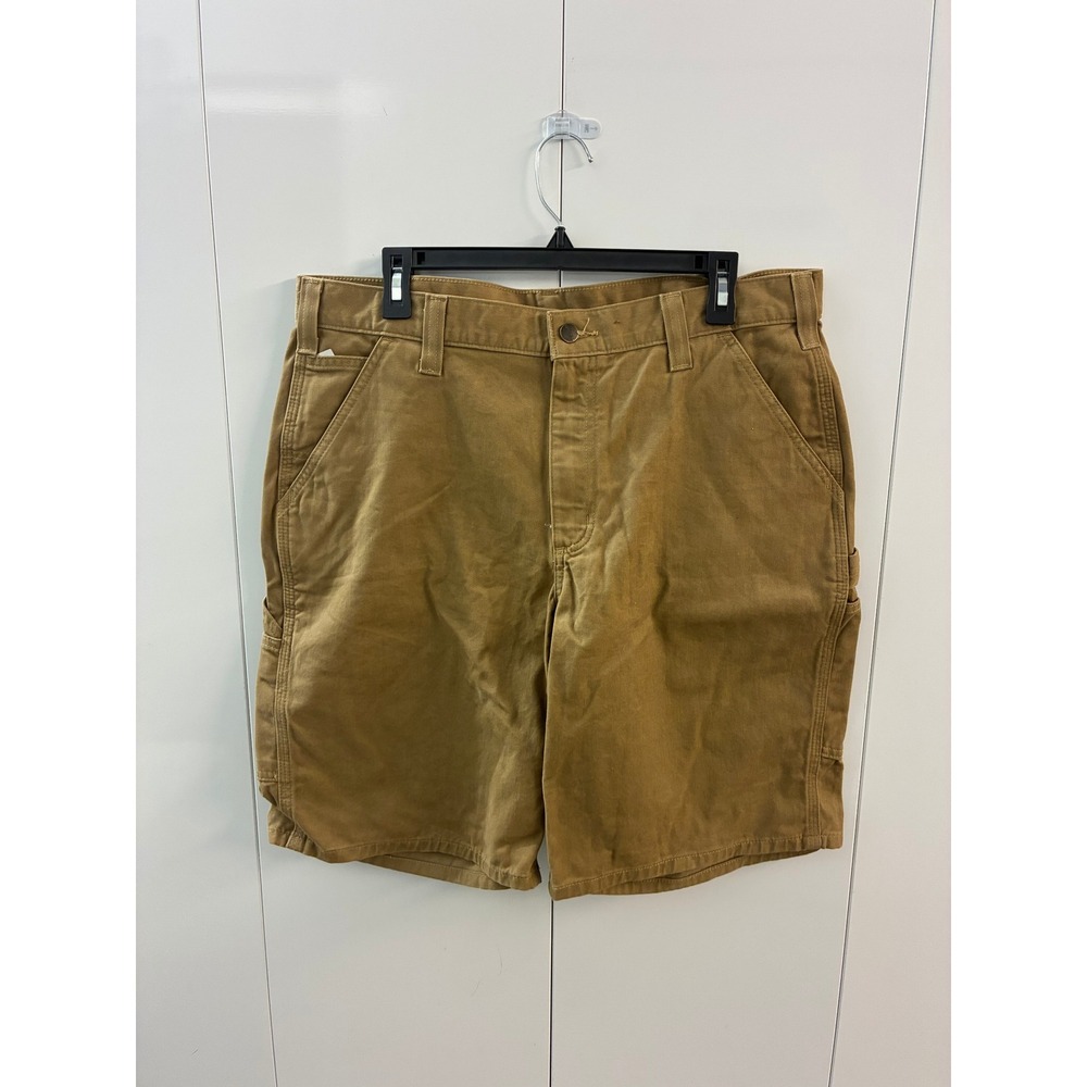 Carhartt Mens Relaxed Fit Canvas Carpenter Work Shorts Tan Duck 100245-253 36 - Picture 4 of 9
